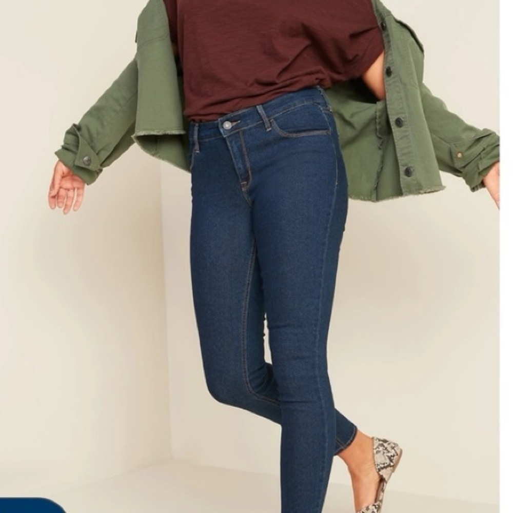 OLD NAVY MID-RISE SUPER SKINNY DENIM JEANS SIZE 2